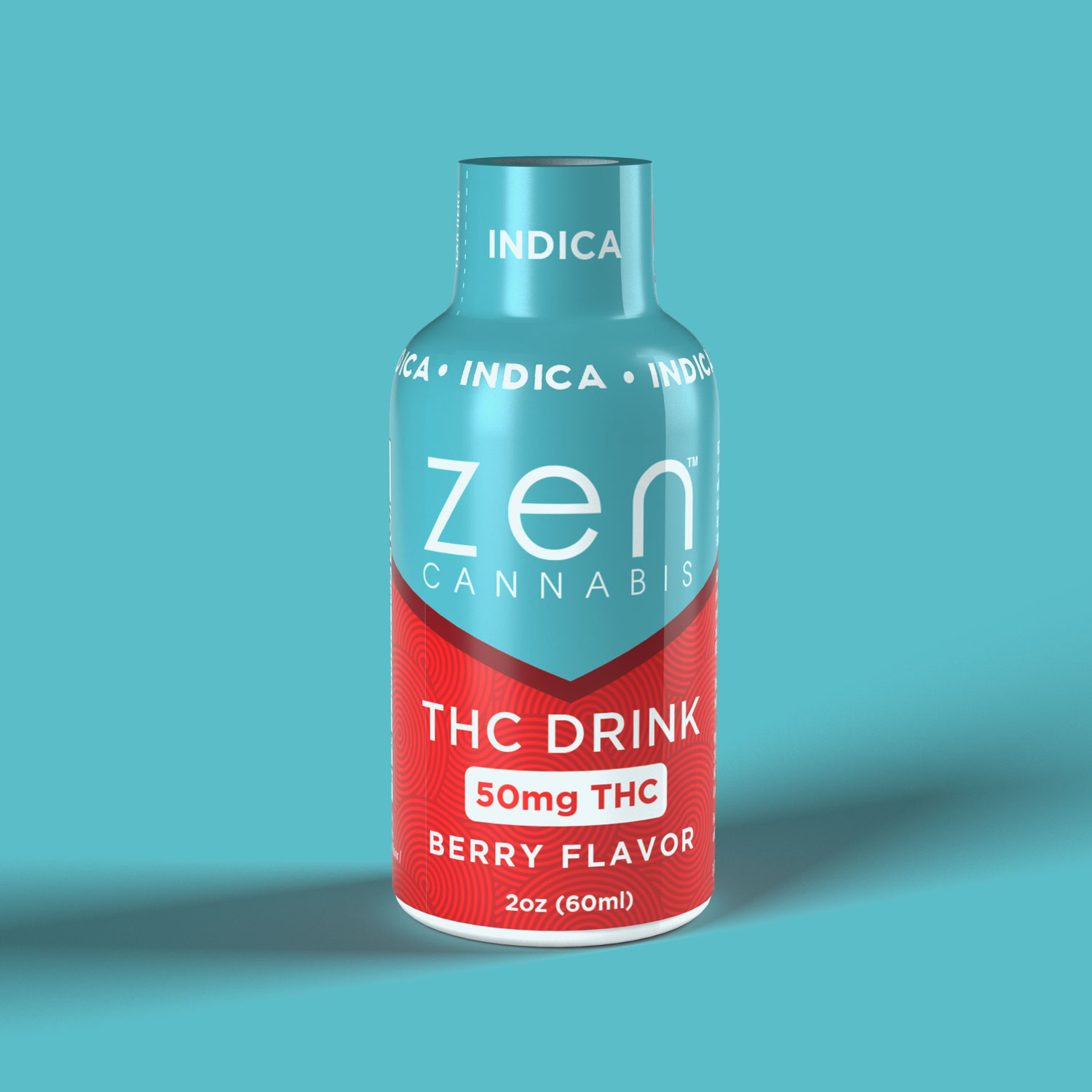 INDICA | 50mg THC
A two-ounce burst of delicious sweet berry flavor to melt your aches and pains away and help you relax. This indica drink will quell any aches or pains and help you unwind and find your zen.

50mg THC per bottle | 2oz (60ml)