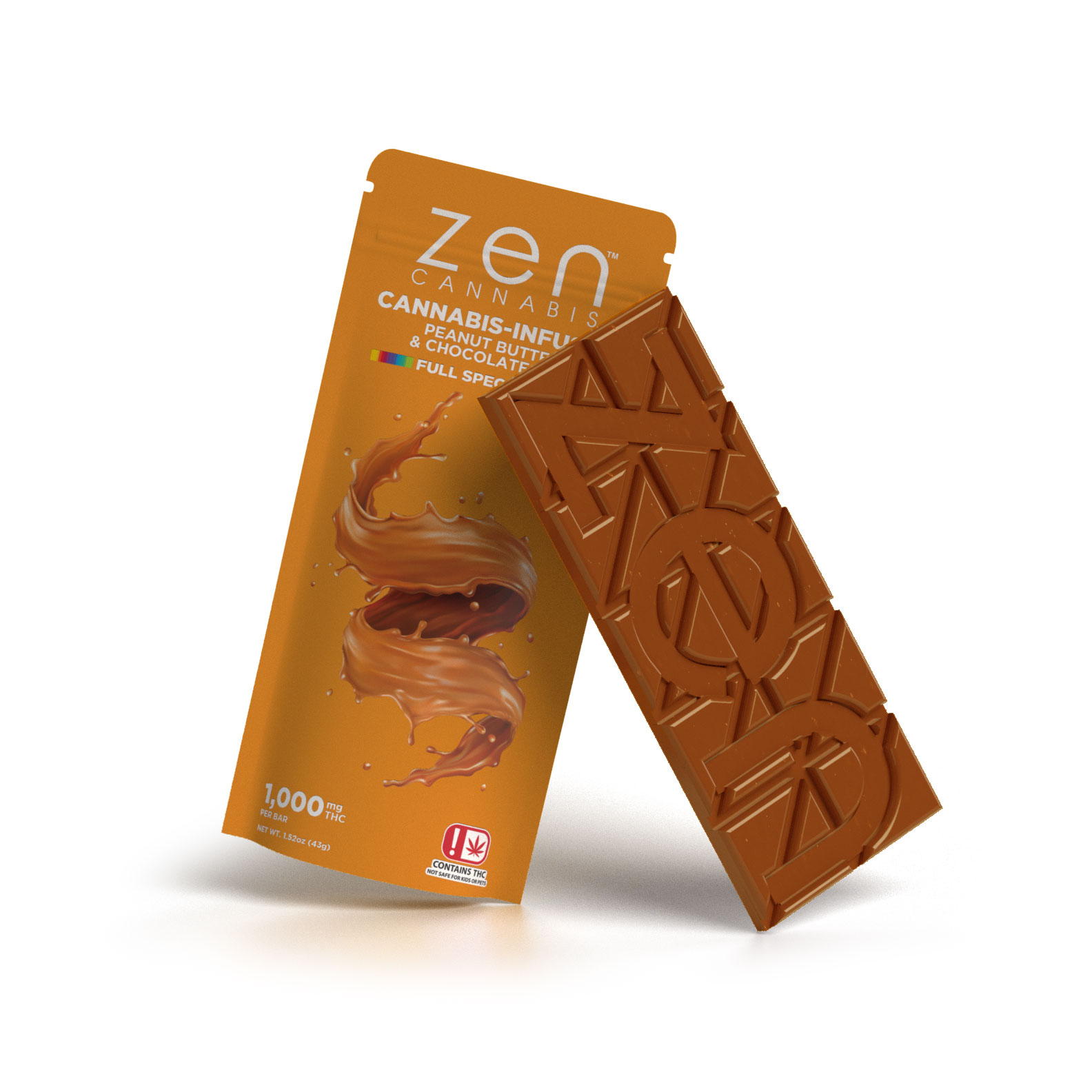 Zen cannabis peanut butter chocolate bar