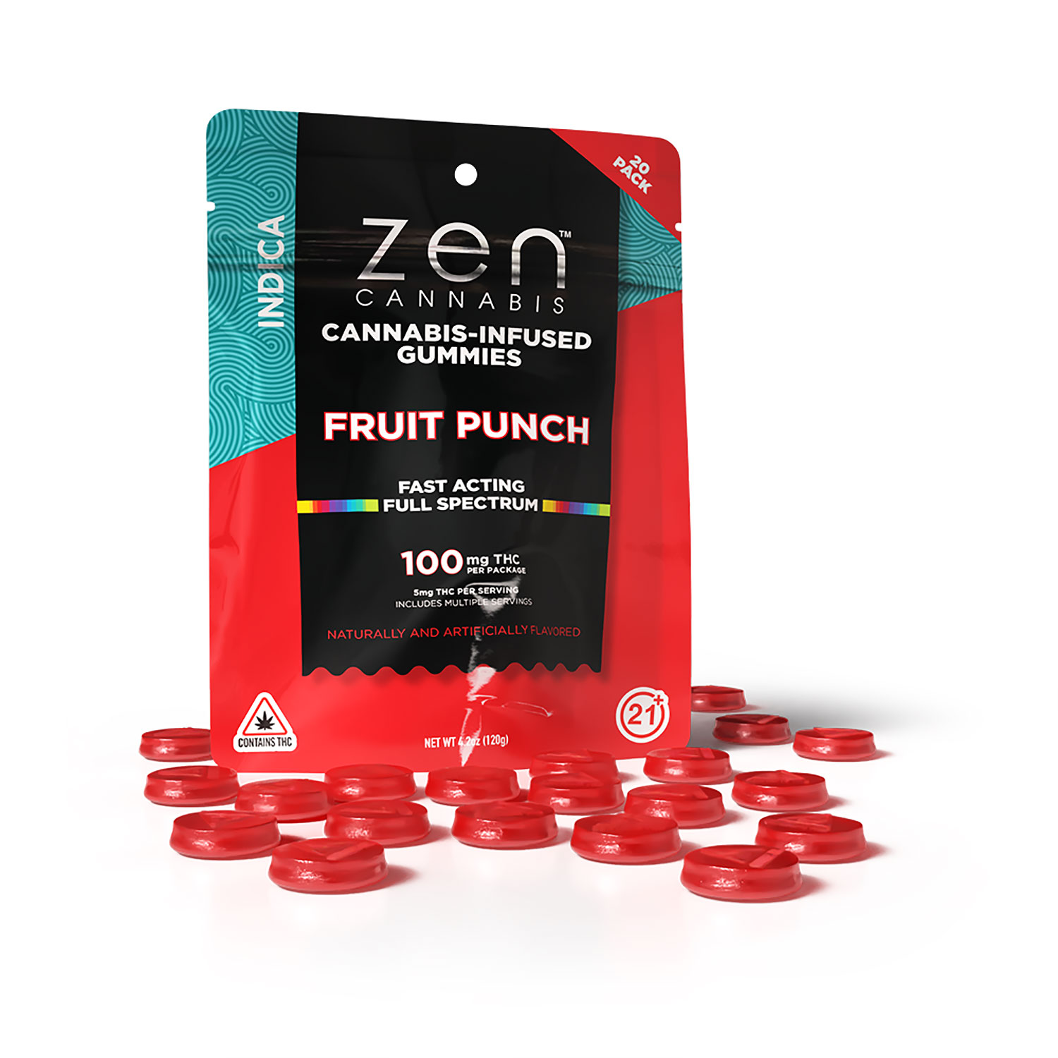 FRUIT PUNCH INDICA 20-PACK GUMMIES
